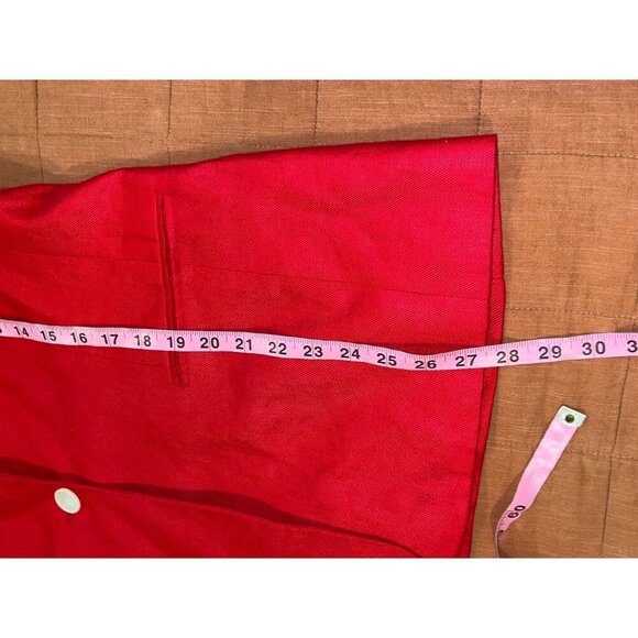 Talbots Red Linen Single-Button Closure Long-Sleeve Women's Blazer Size 14 - Picture 6 of 6